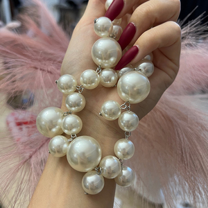 Collier pendentif élégant pour femme, bijoux de mariée, chaîne de clavicule, grosse perle, collier de <span class=keywords><strong>perles</strong></span> - Product Image 5