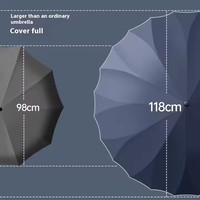 Parapluie droit semi-automatique de luxe à 24 os pour adultes Parapluie de style d'affaires saisonnier multicolore
