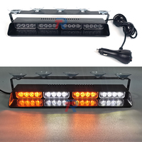 Luz de señal de tráfico estroboscópica Interior de coche de calidad Superior 16 LED Dash parabrisas lámpara de advertencia Led con soporte y ventosa