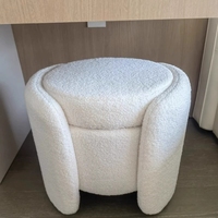 Tabouret de rangement en cachemire d'agneau au design nordique personnalisable, banc pour chambre à coucher, dressing, salle à manger, chaise à langer, espace de rangement