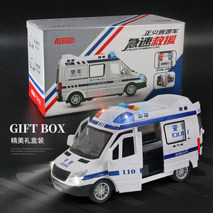 Детский 110 автомобиль, инерционный свет, музыка, открывающиеся двери, От 3 до 6 лет Игрушечная модель для мальчиков - Product Image 5