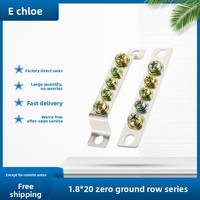 Bornier de connexion en cuivre et laiton pour mise à la terre et neutre, 4P 6P 8P 10P M6 250A, connecteur de câble pour système solaire, ESS, batterie et boîtier de barre omnibus