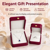 Fandi Hochwertige Handgefertigte Kunststoff+Leder Schmuck-Geschenkbox mit Individuellem Logo für Eheringe, Ohrringe, Armreifen, Anpassbare Größe