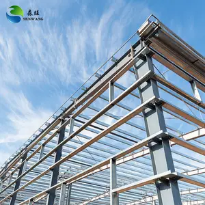 预制钢结构大跨度出口坦桑尼亚赞比亚廉价低价轻钢框架建筑仓库出售