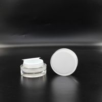 Botol Sampel Krim Leher Lebar Akrilik/PS 0.5oz Strength Factory, Kemasan Perawatan Kulit Kosmetik, Logo Kustom Model 018
