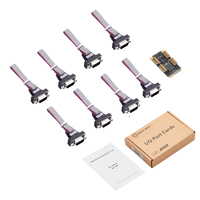 Carte série RS232 M.2 intégrée à 8 ports, carte d'extension industrielle M2 B+M Key DB9, adaptateur PCIe EXAR XR17V358, 15Mbps, 16550