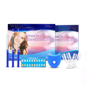Kit de blanchiment dentaire professionnel portable avec 5 lumières LED et seringues de gel blanchissant, personnalisation de la marque pour une utilisation à domicile et en voyage - Product Image 2