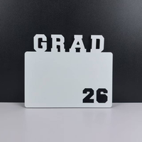 Plaque photo de diplôme 2026 tendance en MDF pour sublimation, cadres photo vierges en bois pour la décoration intérieure