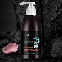 Gel Douche Éclaircissant Bio aux Herbes 250ml à Marque Blanche à la Boue Volcanique pour Adultes Tous Types de Peau