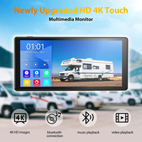 Écran tactile 10 pouces, moniteur quadruple 360 °   Caméras de recul latérales DVR pour stationnement, étanches, vision nocturne pour camion et camping-car