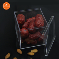 Boîte à bonbons carrée transparente de 10 cm pour dragées de mariage
