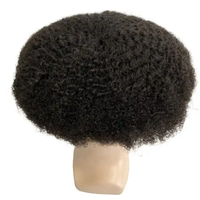 Prothèse capillaire indétectable pour homme, 6mm, en cheveux naturels, avec dentelle HD, noire, pour hommes afro-américains, 8x10