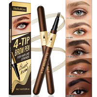 Delineador de Ojos de Cuatro Puntas Hellokiss, Resistente al Agua, Larga Duración, Sin Manchas, Sin Sudoración, Sin Decoloración, Simulado