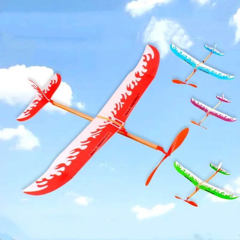 مجموعة نماذج الطائرات DIY لعبة الأطفال المطاطية مجموعة نماذج الطائرات من البلاستيك المطاطي لعبة الأطفال