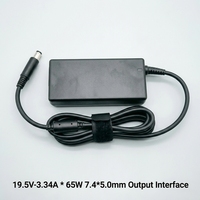 Adaptateur secteur pour ordinateur portable 19,5 V 3,34 A 65 W PD ignifuge 7,4 x 5,0 mm, alimentation pour 100-240 V