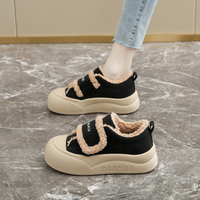 Nouvelles baskets en velours à scratch pour l'automne/hiver/printemps, chaudes, confortables, antidérapantes, légères, chaussures décontractées pour femmes