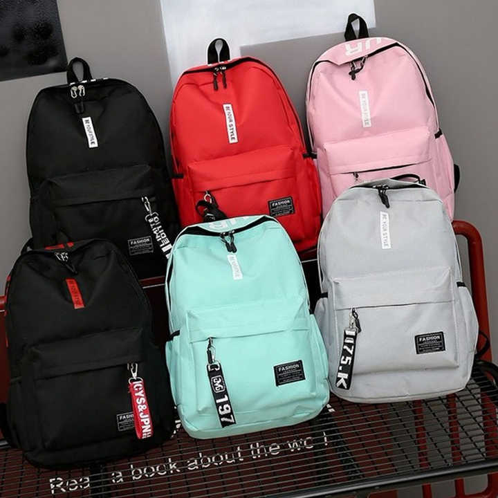 Free Sample Casual Canvas Students School Backpack Bags Travel Backpack ...