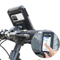 Sarung ponsel sepeda anti air Universal, penutup braket pemegang ponsel sepeda motor hitam untuk iphone 14 pro max