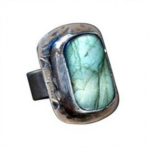 Modern Design Handmade Paraiso 925 Sterling <b>Silver</b> Gemstone <b>Ring</b> Natural Labradorite Classic Bezel Setting Geometric Certified - Product Image 3