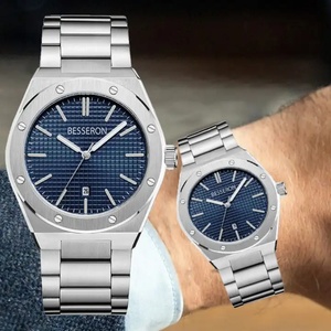 Relojes Mecánicos Modernos Personalizados con Correa de Acero Plateado, Movimiento Automático, Reloj de Pulsera de Lujo para Hombre de Negocios - Product Image 2