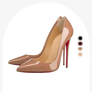 Escarpins de créateur <span class=keywords><strong>en</strong></span> cuir verni à semelle rouge, à bout pointu, à talons hauts, pour <span class=keywords><strong>femme</strong></span>, pour le bureau, décontractés, soirée, fête, formels - Product Image 3