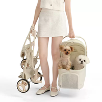 Poussette d'été pliable portable avec auvent réglable résistant au soleil Outil de transport confortable pour les nouveau-nés chiens chats
