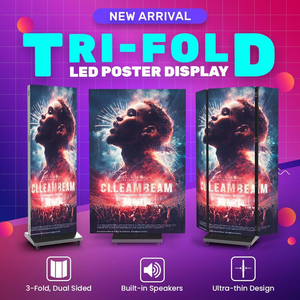 Layar <span class=keywords><strong>Display</strong></span> Poster Lipat Tiga LED Elektronik untuk Iklan, Full Color, P2.5 P1.86 P1.5 - Product Image 2