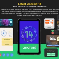 Ulefone 5G MTK Sekiz Çekirdekli GSM Wi-Fi Tablet PC 11800mAh 10.36" Ön 32MP/Arka 50MP Termal Kamera Android 14 Armor Pad 4