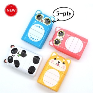 Nuovo Timbro Personalizzato per Bambini a 5 Strati con Pandas, Timbro in Gomma Multistrato a Doppia Faccia con Nome - Product Image 1