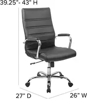फर्नीचर कार्यालय उच्च वापस Leathernsoft पहियों के साथ कार्यकारी कार्यालय कुंडा कुर्सी भोजन खाने की कुर्सी आधुनिक कपड़े