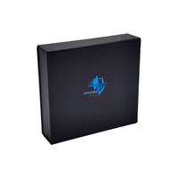 Boîte en carton rigide noir personnalisée avec logo, pour composants électroniques, doublure en mousse EVA, finition mate, fermeture magnétique, en carton recyclé, pour appareil photo