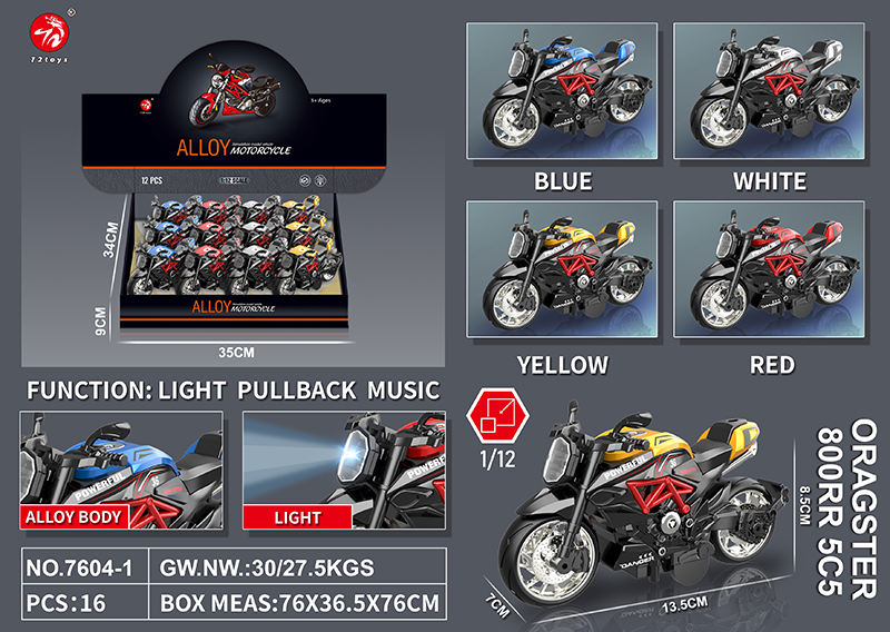 7604-1 Display Box Embalaje Pull-Back