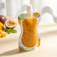 Emballage personnalisé imprimé pour liquides alimentaires, sachet doypack, emballage pour jus, sauce aux fruits, vinaigrette, sachet avec bec verseur