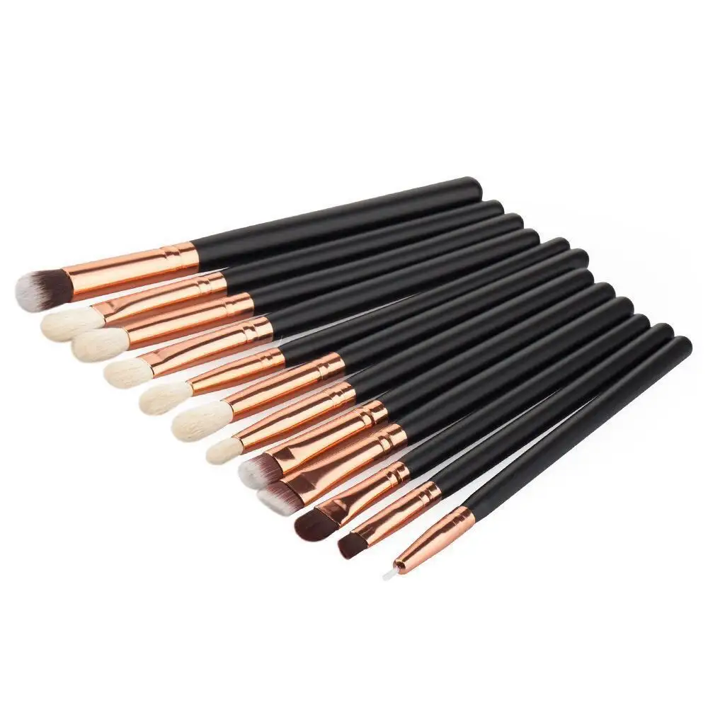 Best Price Private Label 12 Pcs Cosmetics Eyeshadow Brush Makeup Eye Brush Set Professional Eye Shadow Brush Set