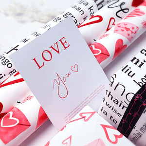 Wholesale 80g Valentine's Day Art <b>Paper</b> Tissue 43*300cm Gift Luxury Custom Packaging Wrapping <b>Paper</b> Roll - Product Image 3
