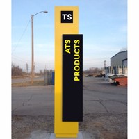 Panneau pylône lumineux personnalisé, signalisation directionnelle, panneau publicitaire pylône, panneau de signalisation routière, panneau publicitaire sur pied pour les entreprises