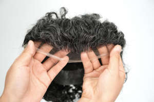 Remplacement de la dentelle PU de 4 mm, 6 mm, 8 mm, 10 mm, 12 mm pour les <span class=keywords><strong>cheveux</strong></span> ondulés, les <span class=keywords><strong>cheveux</strong></span> crépus, les toupees afro, les toupees crépus permanents pour hommes - Product Image 3