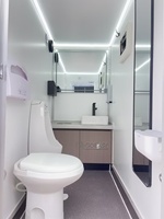 Remorque de toilettes mobiles GoEasy HeavyFrame, toilettes portables de luxe pour une utilisation à long terme sur les chantiers de construction