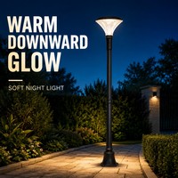 Lámpara Solar LED de Jardín de Alta Luminosidad de 5W y 1/1.5m con Fotocélula + Control de Tiempo + Interruptor Manual para Césped, Jardín, Hotel, Campos de Golf