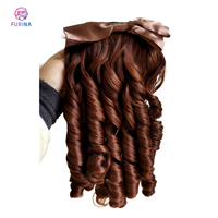 Queue de cheval synthétique Furina avec clips Papillon mode bouclés style chinois pour les femmes