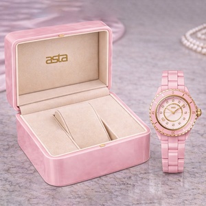 Asta Montre en Acétate pour Femme Vente en Gros Série Marbre Perle Blanche <span class=keywords><strong>Mouvement</strong></span> à Quartz Japonais Étanche Fait Main - Product Image 2