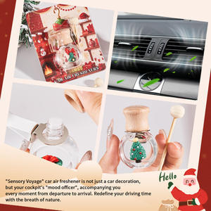 <span class=keywords><strong>Parfum</strong></span> de <span class=keywords><strong>voiture</strong></span> de Noël 10ml, senteur florale longue durée, style moderne, modèle Père Noël, pour grille d'aération de climatisation - Product Image 3