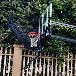 BR02 sistem balik jaring Rebounder basket, pelatih Shot portabel untuk tiang tradisional dan Hoop terpasang di dinding