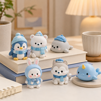 Figurines PVC personnalisées d'animaux arctiques mignons en boîte mystère : Ours polaire, Pingouin, Phoque – Jouets de collection Kawaii, mini figurines d'action en gros