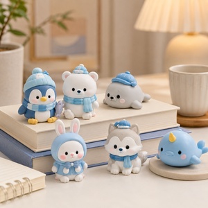 Caja Sorpresa Personalizada <span class=keywords><strong>de</strong></span> Animales Árticos, Figuras <span class=keywords><strong>de</strong></span> PVC, Oso Polar, Pingüino, Foca, Kawaii, Juguetes Coleccionables, Mini Figuras <span class=keywords><strong>de</strong></span> Acción, Venta al Por Mayor - Product Image 2