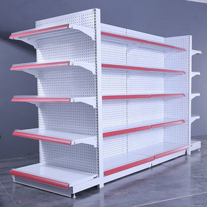 Estanterías <span class=keywords><strong>de</strong></span> supermercado <span class=keywords><strong>de</strong></span> alta calidad al por mayor, estanterías <span class=keywords><strong>de</strong></span> góndola blancas <span class=keywords><strong>de</strong></span> doble cara. - Product Image 3
