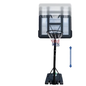 Mini <span class=keywords><strong>Canestro</strong></span> da Basket Portatile per Bambini con Ruote, Sistema di <span class=keywords><strong>Canestro</strong></span> Regolabile in Altezza per Interni ed Esterni - Product Image 2
