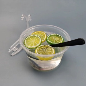 กันความร้อนรั่วซึมทิ้ง PP พลาสติกสีขาวใสร้านอาหารซุปชามก๋วยเตี๋ยวถาดแทรกพร้อมฝาปิด - Product Image 4