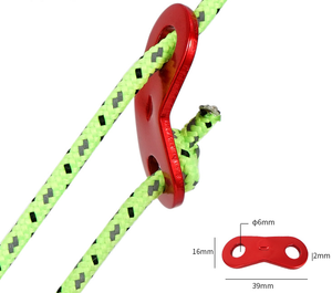 Equipo bobinador de tapón para tienda de campaña, accesorios de aluminio curvo, hebilla de ajuste de cuerda de viento para exteriores - Product Image 6