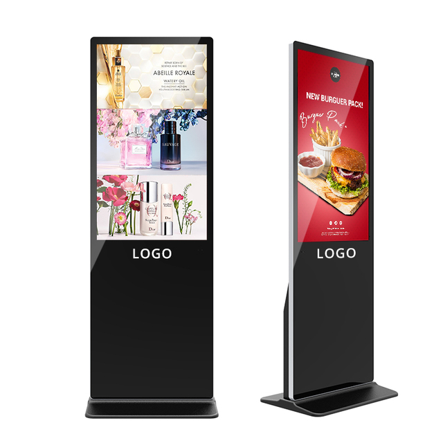 43 55 65 Inches Indoor Floor Stand Display Advertising Vertical Totem Touch Screen Lcd Monitor Touch Screen Interactive Kiosk